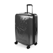 Pemberly Row Traditional Plastic 3-Piece Hardside Spinner Set in Charcoal