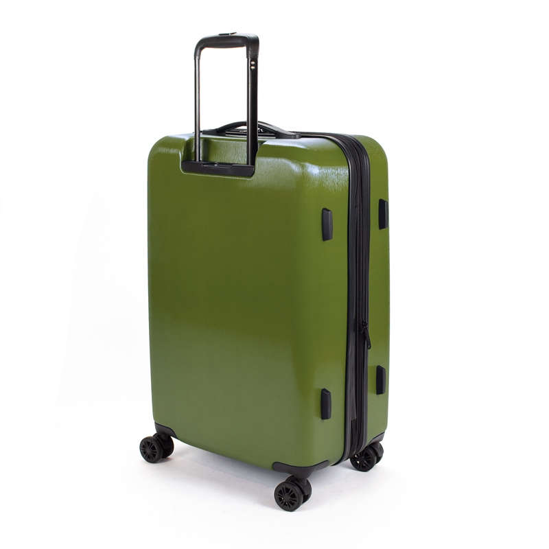 Pemberly Row Traditional Plastic 3-Piece Hardside Spinner Set in Olive