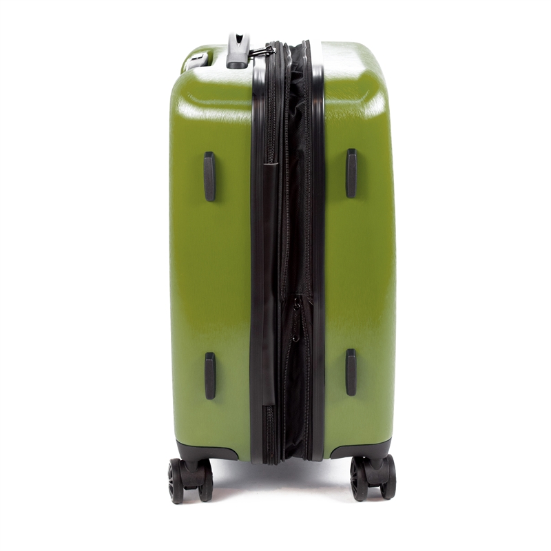 Pemberly Row Traditional Plastic 3-Piece Hardside Spinner Set in Olive