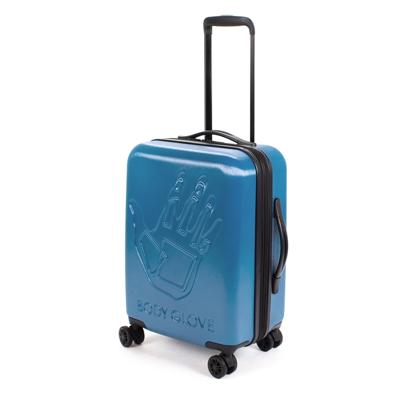 Pemberly Row Traditional Plastic 3-Piece Hardside Spinner Set in Teal