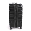 Pemberly Row Traditional Plastic 3-Piece Hardside Luggage Set in Black
