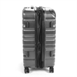 Pemberly Row Traditional Plastic 3-Piece Hardside Luggage Set in Gray