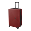 Pemberly Row Traditional Plastic 3-Piece Hardside Luggage Set in Burgundy