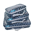 Pemberly Row Traditional Polyester 3- Piece Packing Cubes Set in Blue