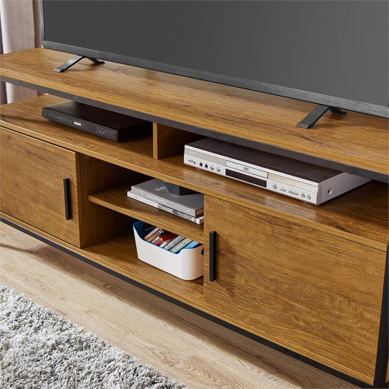 Pemberly Row Wood TV Media Stand for TVs up to 65