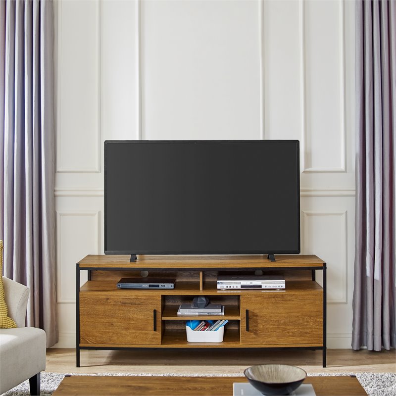 Pemberly Row Wood TV Media Stand for TVs up to 65