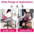 Pemberly Row Low Back Computer Executive Chair with Large Base & Pads in Pinklip