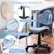 Pemberly Row Low Back Computer Executive Chair with Large Base and Pads in White