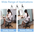 Pemberly Row Low Back Computer Executive Chair with Large Base and Pads in White