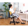 Pemberly Row Low Back Computer Executive Chair with Large Base & Pads in Yellow
