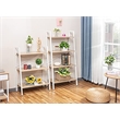 Pemberly Row 4-Tier Wood Display Bookcase with Storage Rack Shelf in Oak/White