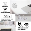 Pemberly Row Large White/Golden Writing Desk with USB Ports Charging Station