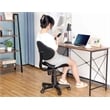 Pemberly Row Low Back Computer Executive Chair with Large Base and Pads in Gray