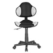 Pemberly Row Low Back Computer Executive Chair with Large Base and Pads in Gray