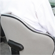 Pemberly Row Low Back Purple/Gray Computer Executive Chair w/ Large Base & Pads