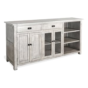 Pemberly Row Wood 42&quot Traditional Mahogany Buffets in Gray Finish
