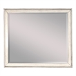 Pemberly Row Mindi Wood Contemporary Mindi Mirror in Gray Finish