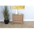 Pemberly Row Solid Wood Traditional Oak Beach Pebble Wood End Table