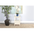 Pemberly Row Solid Wood Traditional White Sand Wood Side Table