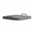 Pemberly Row Solid Wood Traditional Black Sand Finish Ottoman Tray