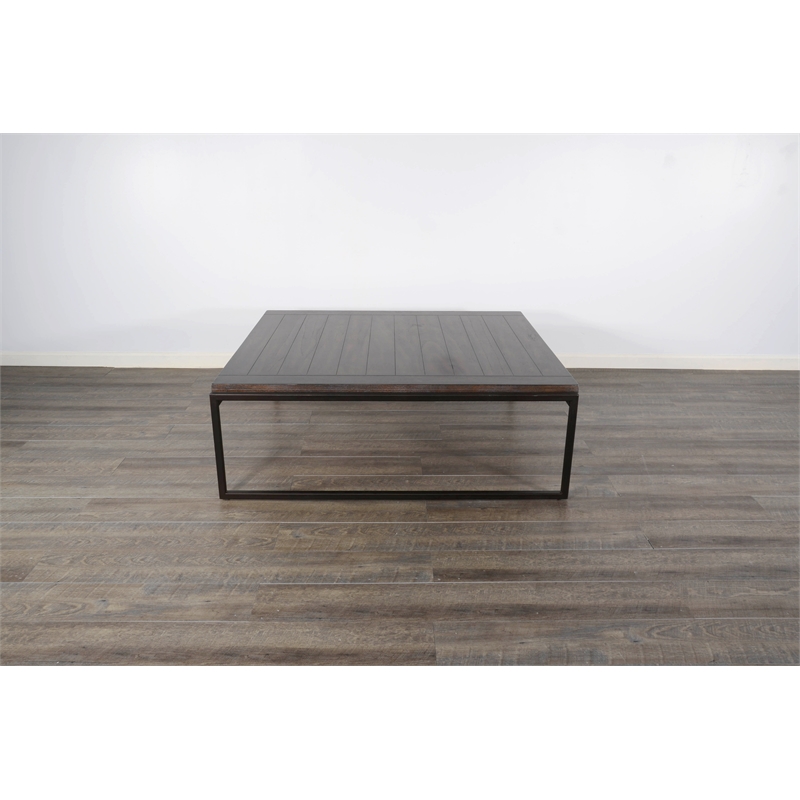 Pemberly Row Mid-Century French Metal Sled Base Coffee Table