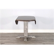 Pemberly Row Solid Wood Traditional Round Drop Leaf Dining Table