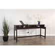 Pemberly Row Traditional Tobacco Leaf Console Table with USB Power Pack