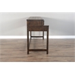 Pemberly Row Traditional Tobacco Leaf Console Table with USB Power Pack