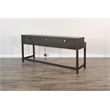 Pemberly Row Traditional Tobacco Leaf Console Table with USB Power Pack