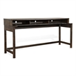 Pemberly Row Traditional Tobacco Leaf Console Table with USB Power Pack