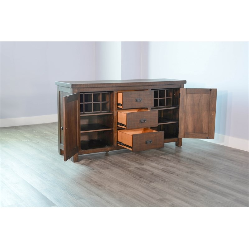 Pemberly Row Contemporary Solid Wood Farmhouse Dining Wood Buffet