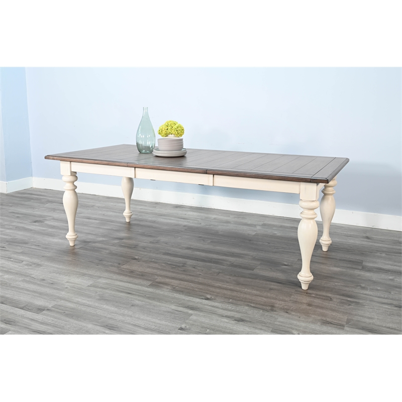 Pemberly Row Contemporary Wood Rectangular Extension Dining Table