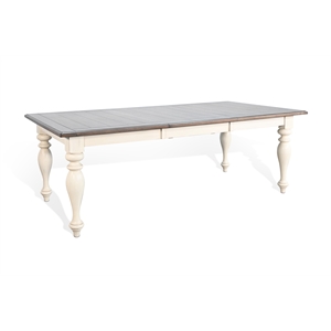 Pemberly Row Contemporary Wood Rectangular Extension Dining Table