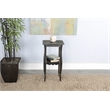 Pemberly Row Contemporary Wood End Table in Black Sand Finish