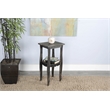 Pemberly Row Contemporary Wood End Table in Black Sand Finish