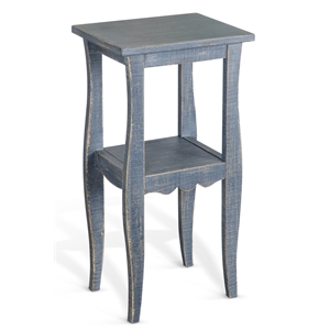 Pemberly Row Modern / Contemporary Wood End Table in Blue Finish