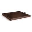 Pemberly Row Farmhouse Coffee Bean Square Tessa Ottoman Tray