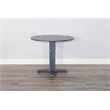 Pemberly Row Contemporary Solid Wood Ocean Blue Drop Leaf Table