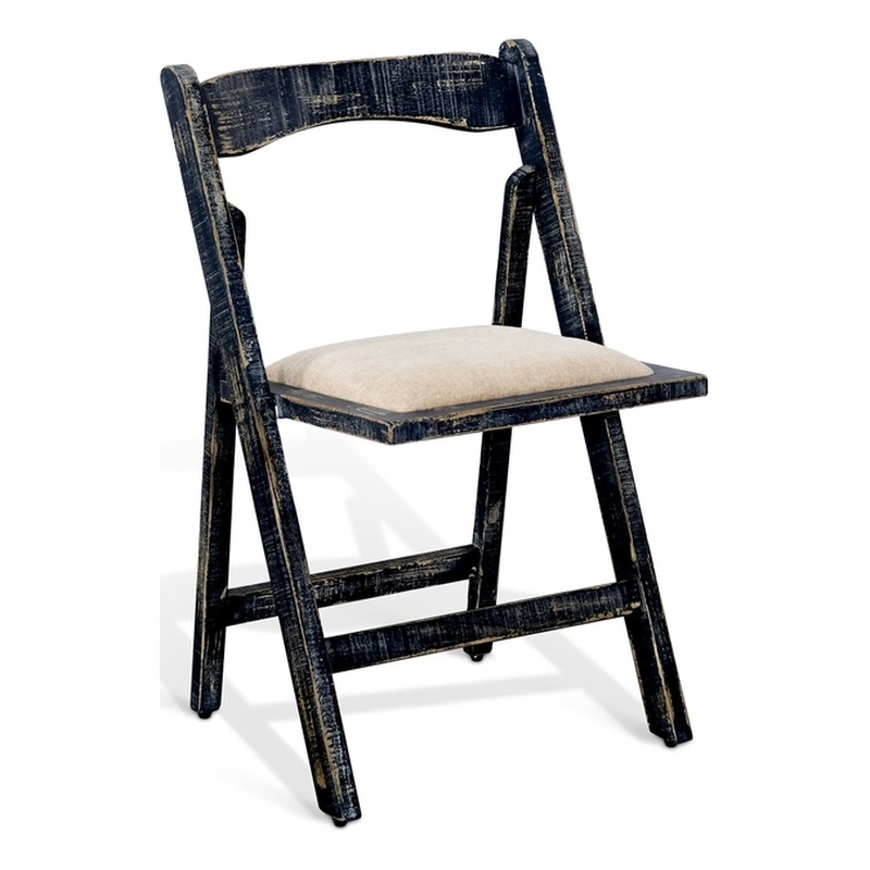 Pemberly Row Distressed Folding Wood Dining Chair (Set of 2)