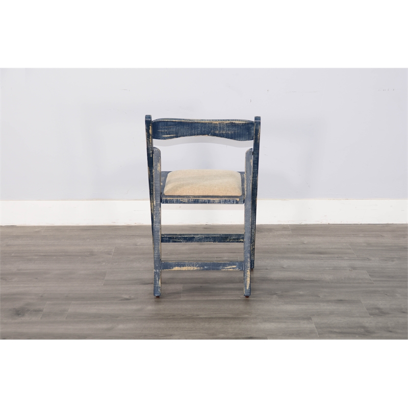 Pemberly Row Distressed Folding Wood Dining Chair (Set of 2)