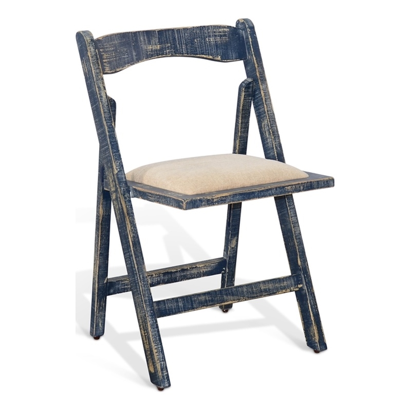 Pemberly Row Distressed Folding Wood Dining Chair (Set of 2)