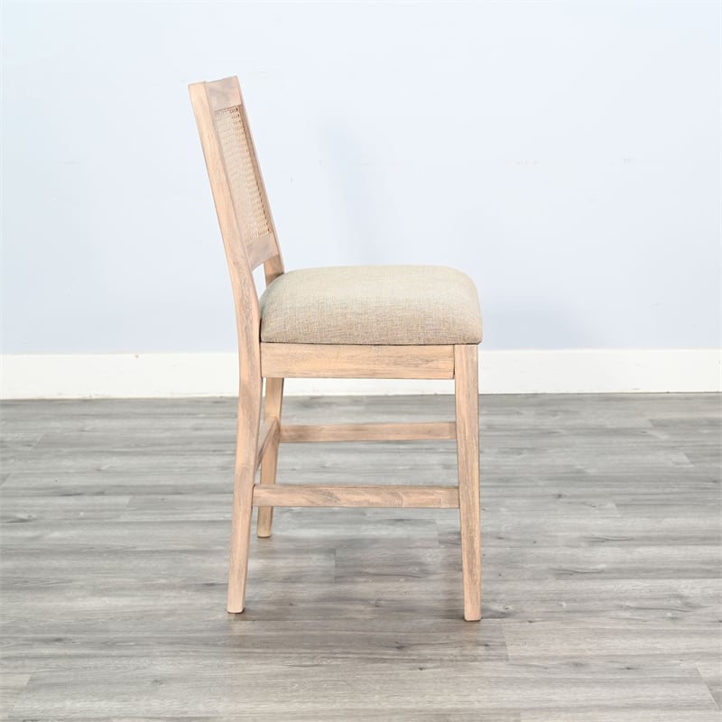 Pemberly Row Cane Back Cushion Seat Counter Stool (Set of 2)