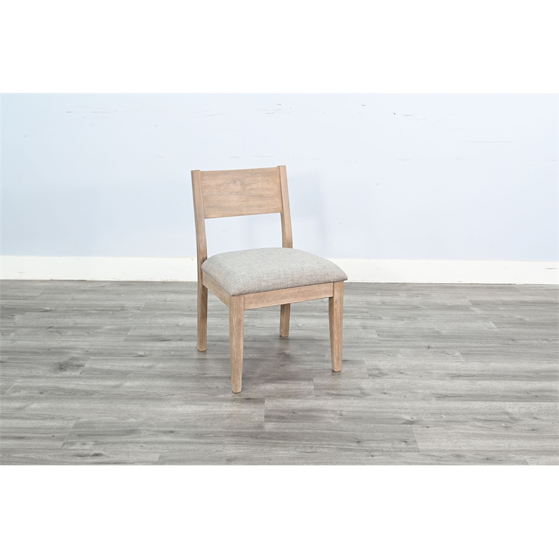 Pemberly Row Solid Wood Natural Cushion Dining Chair (Set of 2)