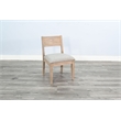 Pemberly Row Solid Wood Natural Cushion Dining Chair (Set of 2)