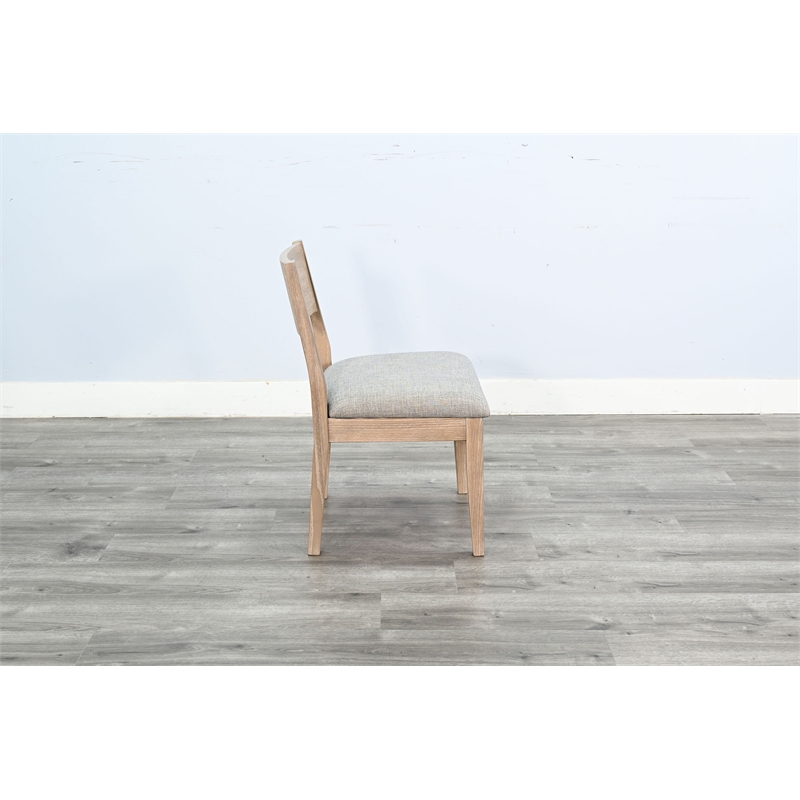 Pemberly Row Solid Wood Natural Cushion Dining Chair (Set of 2)