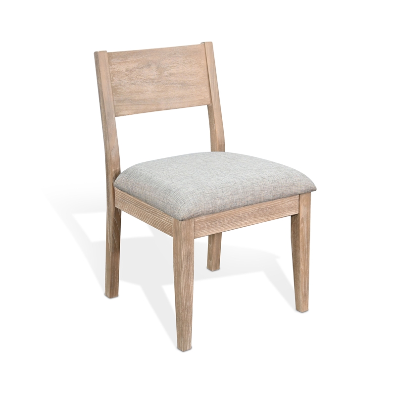Pemberly Row Solid Wood Natural Cushion Dining Chair (Set of 2)