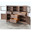 Pemberly Row Contemporary Solid Wood Display Cabinet Wood Server