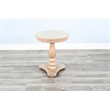 Pemberly Row Contemporary Solid Wood Round Wood Accent Table