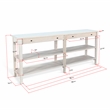 Pemberly Row Contemporary Solid Wood Wide Wood Sofa Console Table