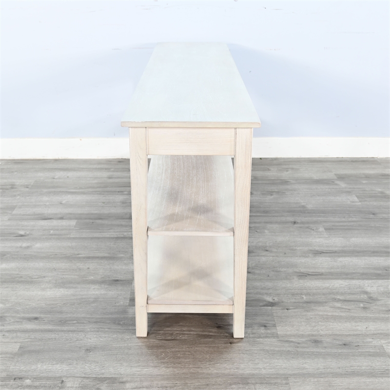 Pemberly Row Contemporary Solid Wood Wide Wood Sofa Console Table